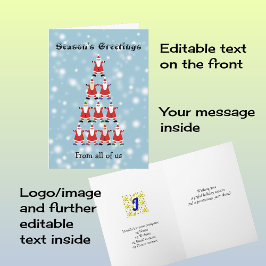 Gruppenspezifischer Santasbaum Feiertagskarte