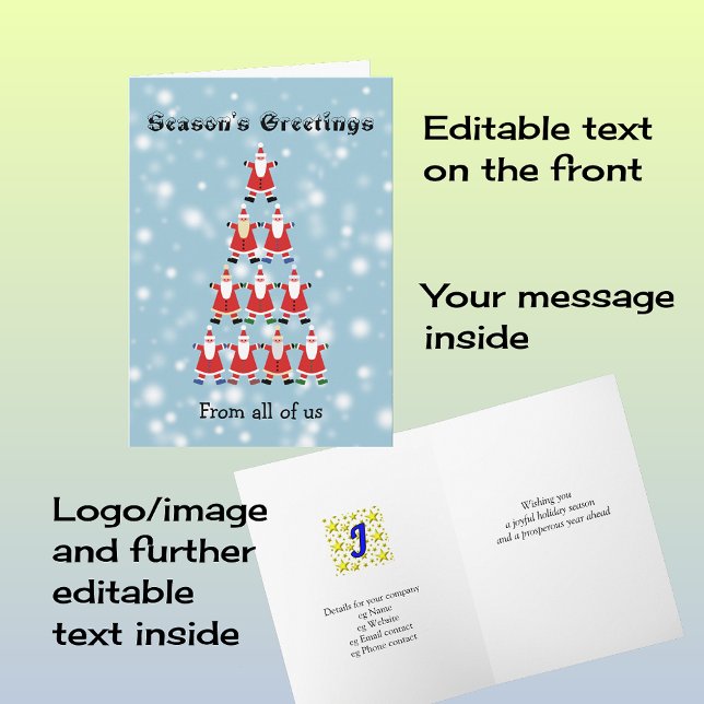 Gruppenspezifischer Santasbaum Feiertagskarte (Von Creator hochgeladen)