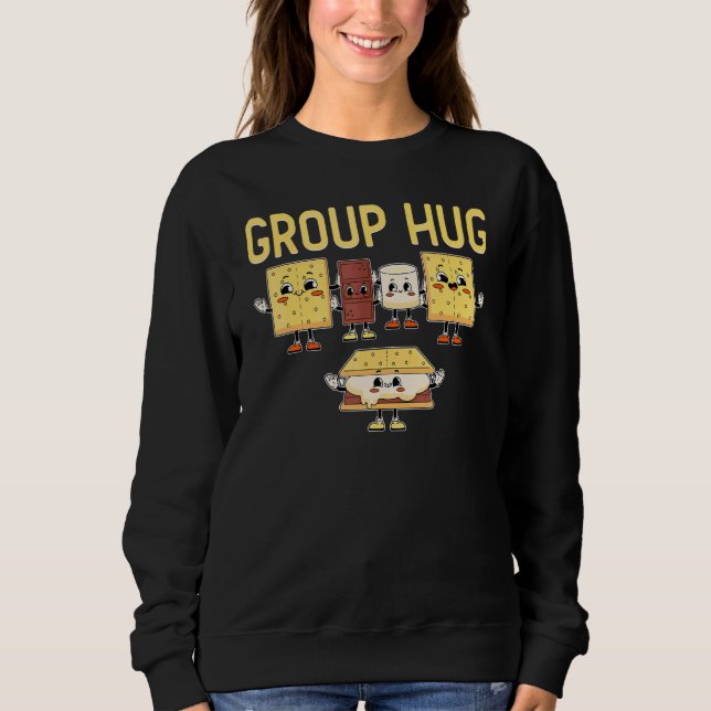 Gruppenumarmung Camping Smores Lagerfeuer S'mores  Sweatshirt (Vorderseite)