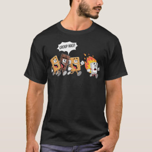Gruppenumarmung Marshmallow Lagerfeuer Smores Lust T-Shirt