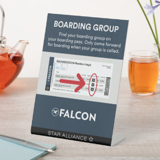 Gruppenzeichen für Boarding Sockelschild
