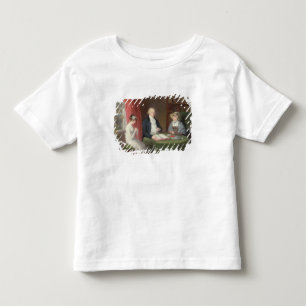 Gruppieren Sie Porträt an einem zeichnenden Kleinkind T-shirt