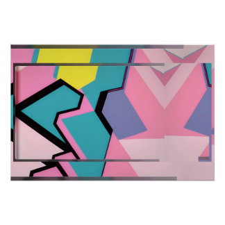 Gruppiertes Memphis-Design Poster