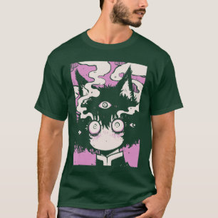 Grusel Anime Manga Neko Japan Japanisch Gruselig K T-Shirt