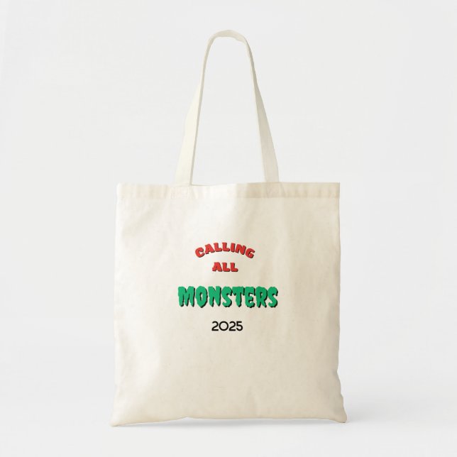 Grusel Aufruf an alle Monster Süßes oder Saures Tragetasche (Vorne)