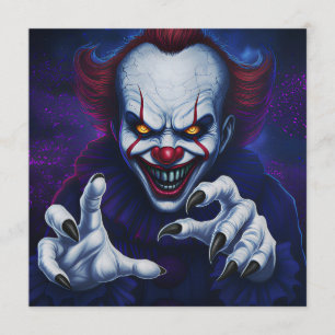 Grusel-Clown-Einladung Einladung