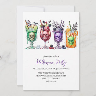 Grusel- Cocktailparty Halloween Einladung