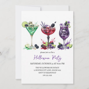 Grusel- Cocktailparty Halloween Einladung