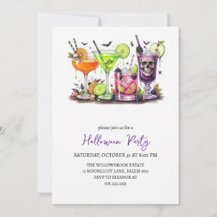 Grusel- Cocktailparty Halloween Einladung