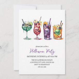 Grusel- Cocktailparty Halloween Einladung