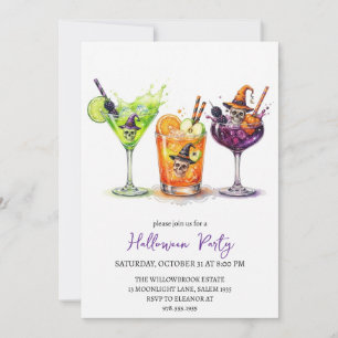 Grusel- Cocktailparty Halloween Einladung