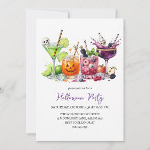Grusel- Cocktailparty Halloween Einladung
