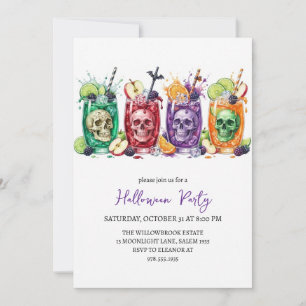 Grusel- Cocktailparty Halloween Einladung