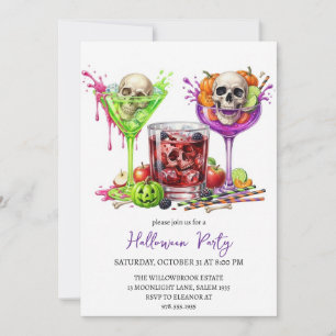 Grusel- Cocktailparty Halloween Einladung