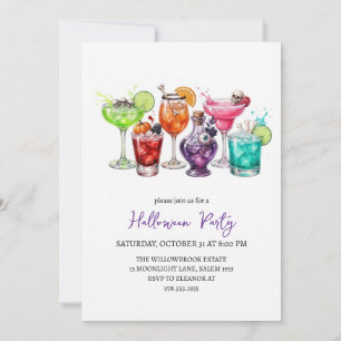 Grusel- Cocktailparty Halloween Einladung