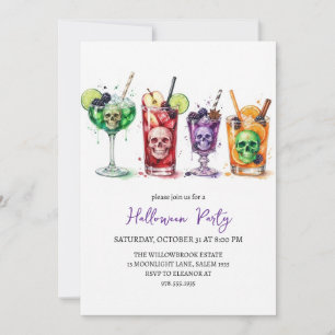 Grusel- Cocktailparty Halloween Einladung