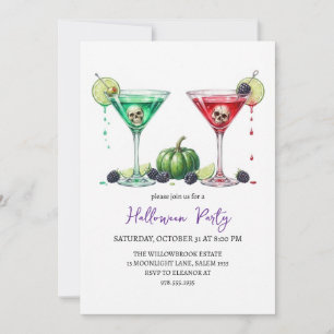 Grusel-Cocktailparty Halloween Einladung