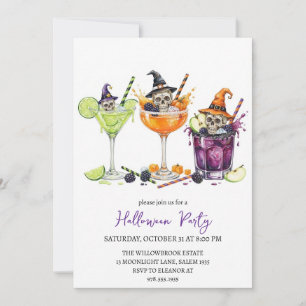 Grusel- Cocktailparty Halloween Einladung