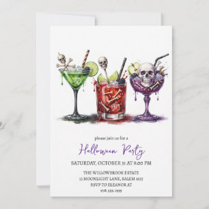 Grusel- Cocktailparty Halloween Einladung