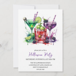 Grusel- Cocktailparty Halloween Einladung