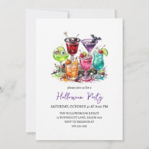 Grusel- Cocktailparty Halloween Einladung
