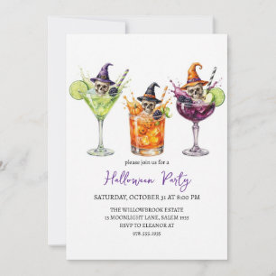 Grusel- Cocktailparty Halloween Einladung