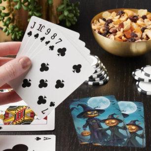 Grusel-Duo Kürbis Halloween Spielkarten