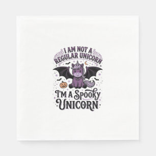 Grusel Einhorn Halloween Vintage Gravur Shirt_1 Serviette