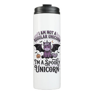 Grusel Einhorn Halloween Vintage Gravur Shirt_1 Thermosbecher