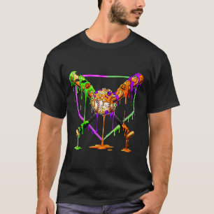 Grusel-Eiscreme-Tropf- Baseball-Heimplateau-Tropfe T-Shirt