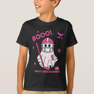 Grusel Eishockey Halloween Brustkrebsbewusstsein T-Shirt