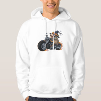 Grusel-Faultier-Motorradfahrt Halloween-Biker-Spaß Hoodie