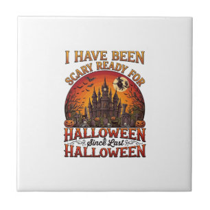 Grusel Fertig Halloween Verzaubertes Schloss Hexe  Fliese