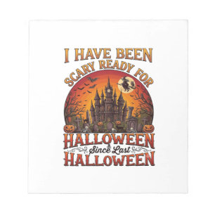 Grusel Fertig Halloween Verzaubertes Schloss Hexe  Notizblock