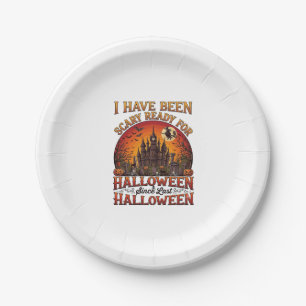 Grusel Fertig Halloween Verzaubertes Schloss Hexe  Pappteller
