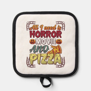 Grusel-Film-Pizza-Halloween-Kürbis-Totenkopf-Schei Topflappen