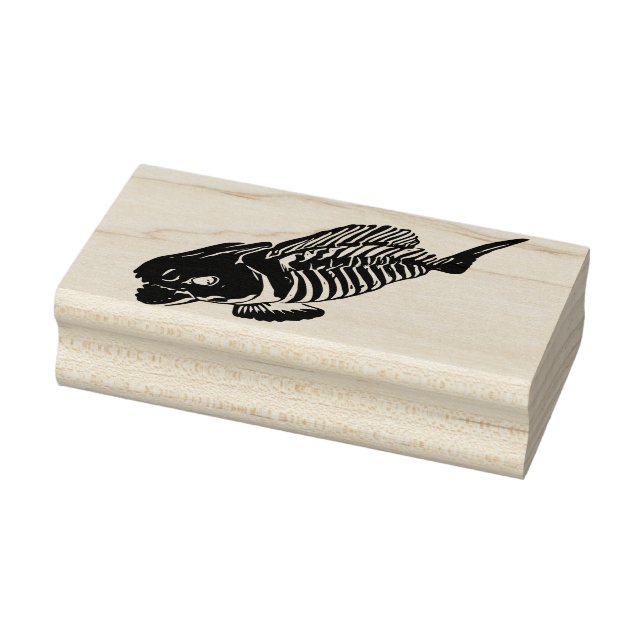Grusel Fisch Gummistempel (Stempel)