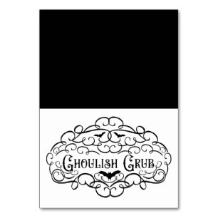 Grusel-Fressalien Vintage-Halloween-Essensbude Tischnummer