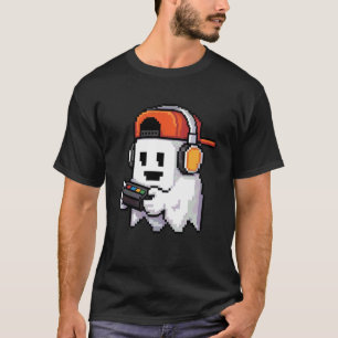 Grusel-Gamer-Videospiel-Headsets Gruseliger Hallow T-Shirt