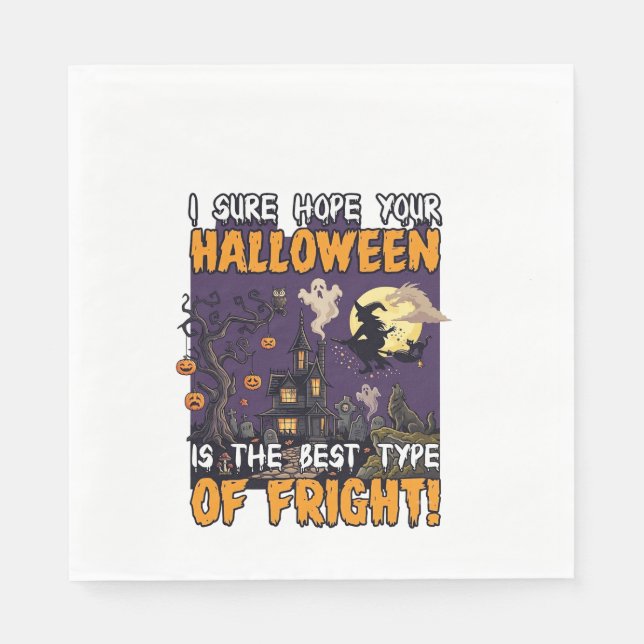 Grusel-Halloween-Haus-Hexe-Geist_1 Serviette (Vorderseite)