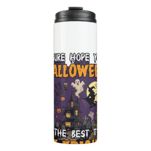 Grusel-Halloween-Haus-Hexe-Geist_1 Thermosbecher