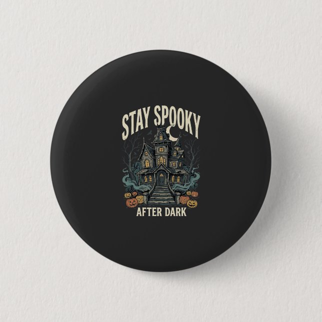 Grusel-Halloween-Haus-Nacht Button (Vorderseite)