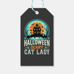 Grusel-Halloween-Katzen-Lady-Spookhaus-Design_1 Geschenkanhänger