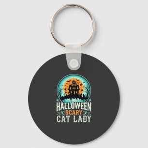 Grusel-Halloween-Katzen-Lady-Spookhaus-Design_1 Schlüsselanhänger