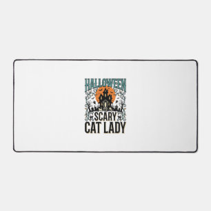 Grusel-Halloween-Katzen-Lady-Vintage_1 Schreibtischunterlage