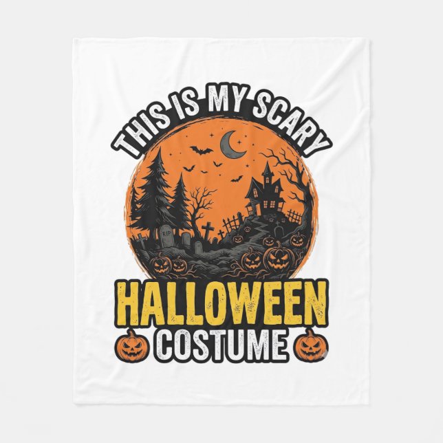 Grusel-Halloween-Kostüm Vintage Fleecedecke (Vorderseite)