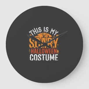 Grusel-Halloween-Kostüm Vintage-Grafik Große Wanduhr