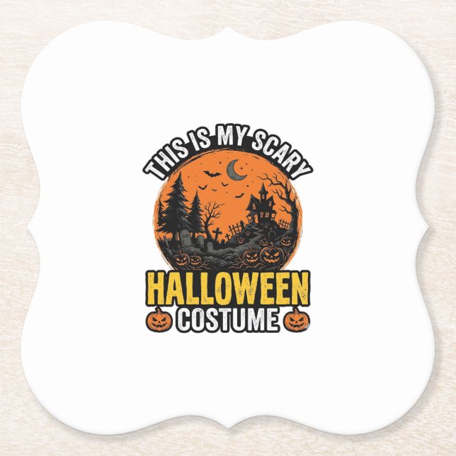Grusel-Halloween-Kostüm Vintage Untersetzer (Vorderseite)