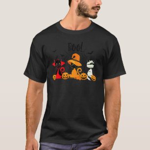 Grusel Halloween Mumie Hexe Katze Bekleidung T-Shirt