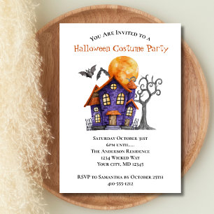 Grusel-Halloween-Party-Einladung für ein Spukhaus Einladung
